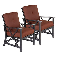 CASUAL WORLD 2-Piece Aluminum Patio Rocking Chair Set with Cushion