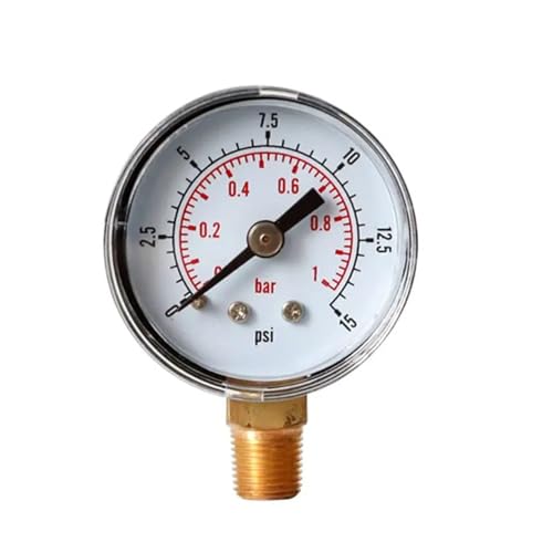 Dial Type Barometer Dial Type Pressure Gauge Bottom Mount 15/30/60/100/160 /200/300 PSI & Bar Useful(0-15psi)