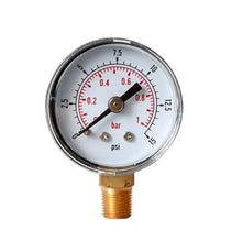 Dial Type Barometer Dial Type Pressure Gauge Bottom Mount 15/30/60/100/160 /200/300 PSI & Bar Useful(0-15psi)