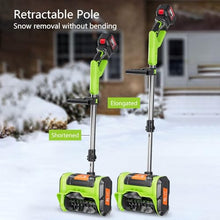 HYUIO Foldable Snow Blower, Snow Blower Cordless, Compactand and Lightweight, Snow Thrower with Double Safety Switch, for Driveway Winter Snow Removal(Two Batteries)