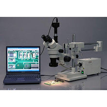 AmScope Digital Trinocular Stereo Zoom Microscope with Fiber-Optic Ring Light