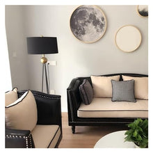 GTEFSWS Black Tripod LED Floor Lamp for Living Room and Bedroom