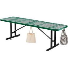 Global Industrial 8'L Rectangular Steel Dining Table, Expanded Metal, Green