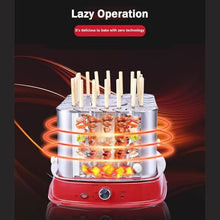 Electric BBQ Kebab Grill, Automatic Rotating, 360 ° Roaster Threading Cooker 1750W Vertical Smokeless Barbecue Skewers Oven, Smart Temperature & Timer Control, for Outdoor Picnic Camping