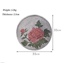 Etlegor Outdoor Stepping Stones Set, for Garden Walkway Decoration River Rock for Yard, Pathway, Landscaping, 13.8 Inch Round Decorative Stone Mat (Color : Gray, Size : 6PCS)