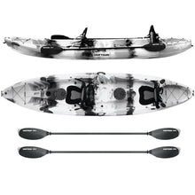 Driftsun Teton 120 Hard Shell Kayak for 2-3 People with Paddles Gray & White