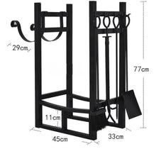 IEDFHJU Firewood Rack Wrought Iron Firewood Rack Log Storage