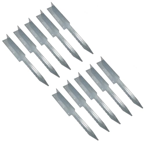 Garden Double Sleeper Corner Support Galvanised Stake Spike 670mm Long 10pc