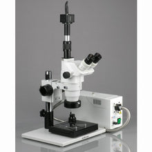 AmScope Digital Trinocular Stereo Zoom Microscope 3.35X-180X Magnification White