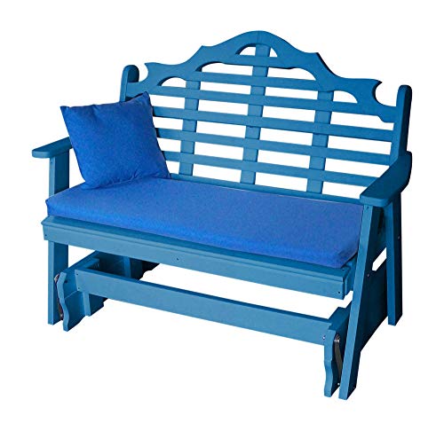 A & L Furniture Co. Marlboro Recycled Plastic 5ft Glider Chair Al Blue