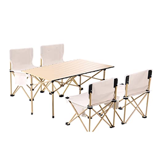 Outdoor Table and Chair Set Folding Picnic Portable Camping Aluminum Alloy