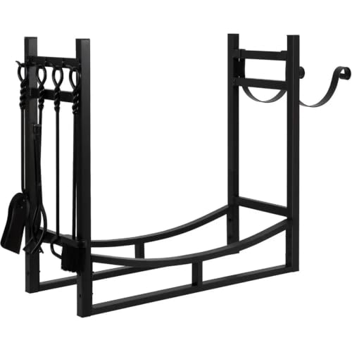 IEDFHJU Firewood Rack Large 30.7in Wrought Iron Firewood Rack