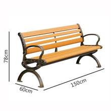 yinxx240708 Heavy-Duty Outdoor Benchs Patio Balcony Benchs Double Seat, Patios Garden Bench for Park Yard Outdoor Furniture -59 L x 24" W x 30" H Slatted Seat for Park, Yard & Porch