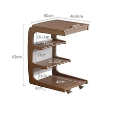 CHmrfvqtus Couch Side Table Mobile Living Room Side Table with Wheels Bedside for Bedroom Sofa Multi-Functional Home