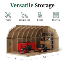 Little Cottage Co. 8x14 Value Gambrel Barn with 4 ft. Sidewalls with Floor, Outdoor Wood Storage Shed Do-It-Yourself Precut Kit