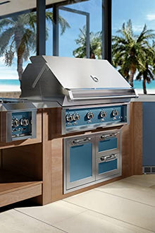 Hestan 62000 BTU 30 Inch Wide Natural Gas Built-In Grill Trellis System Infrared Sear Burners and Rotisserie Outdoor Series.30", Pacific Fog