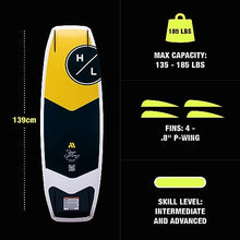 Hyperlite Murray Wakeboard with Open-Toe Adjustable Team Bindings Wakeboard Package Black/Grey