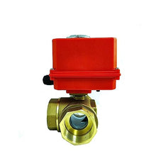 2 inch 3 Way Motorized Ball Valve Electric Valve Brass DN50 Three Line Two Point Control(24VDC)