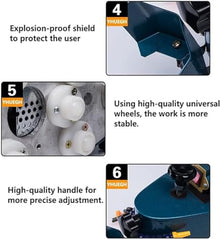 UILMLIO Electric Small Glass Edging Machine Portable Glass Edger Straight Round Bevel Edge Edge Grinder for Plexiglass Marble Stone Tile 680W