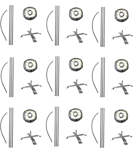 Cobb Promo Feather Flag Telescoping Hardware 14ft Pre Curved Pole Kit Pack 9