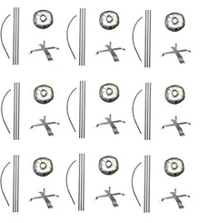 Generic Global Advertising Solutions Feather Flag Telescoping Hardware 14ft Pre Curved Pole Kits Pack 9