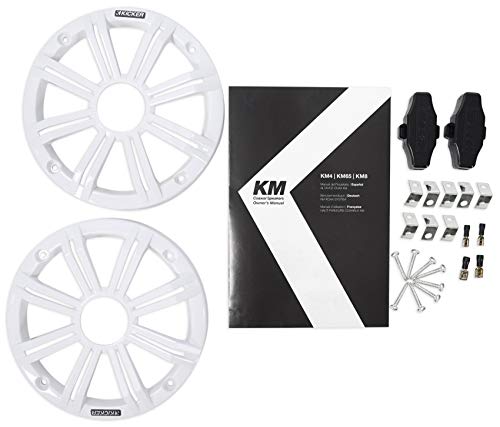 KICKER Dual 43KM654LCW 6.5" 780W Marine Wakeboard Tower Speakers with LEDs White