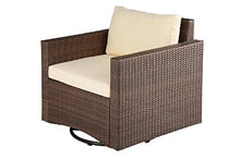 W Unlimited Dark Brown Set of 4 Glider Chair with 1 Coffee Table SW1841S4T1