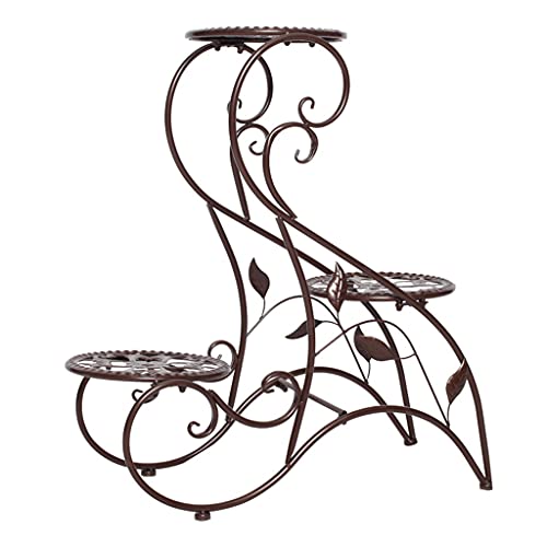 Metal Plant Stand, Indoor Flower Pot , Living Room And Balcony(Black)