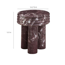 TOV Furniture Delta in Red Levanto Indoor/Outdoor Side Table
