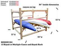 Log Kayak Rack 12-Kayak or Multiple Canoe and Kayak Storage Rack Canyon Brown