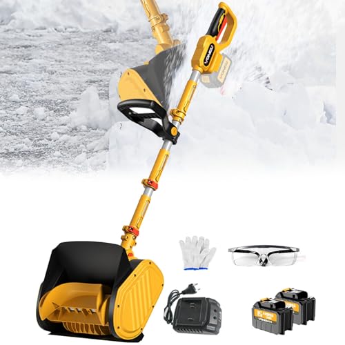 20V Cordless Snow Blower with 8.0Ah Battery Adjustable Telescopic Pole & 23ft Throw Electric Snow Shovel for Driveway & Large Areas