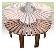BXKCFYBSQ Semi-Circular Tree Bench,Garden Balcony Flower Stand,Solid Wood Curved Chair,Shape Extends Infinitely,Capacity 400KG,for Parks and Lawns(Color2)