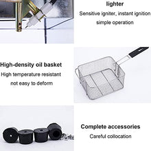 EliteBloom Commercial Gas Fryer, Stainless Steel Countertop Fryer for Fish French Fries Turkey Adjustable Firepower, Large Capacity Professional Grade,