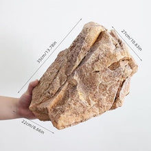 Realistic Fake Rocks For Yard, Artificial Landscape Solid Fake Rocks, Faux Stone Edging For LandScaping, PU Foam Decorative Cover, Multi-Purpose Decorative Stones For Landscaping Lawn(Size:35*27*22cm)