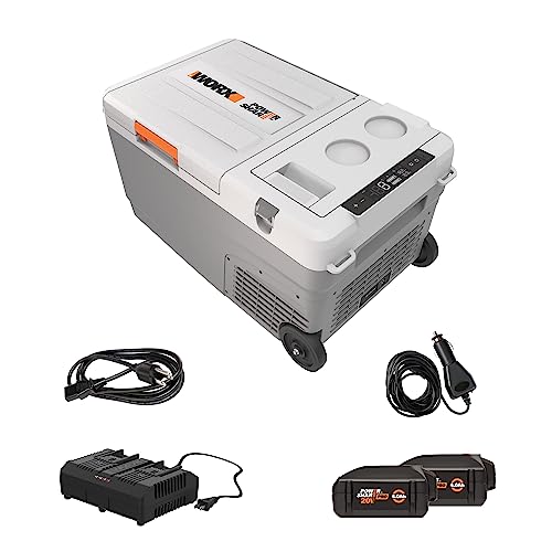 WORX Mini Refrigerator 24 Qt, 20V Portable Electric Cooler/Fridge, WX876L