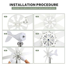 VNATWGOO 12V-48V Wind Turbines, 8 Blade Wind Turbines, 1000W Windmill Generator Industrial, Solar and Wind Power Parts and Accessories,24