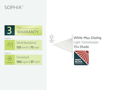 Palram - Canopia Sophia 2150 7' x 3' Door/Window Awning, White/Mist