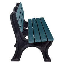 Aurora Traditional 6 ft Park Bench, Nantucket Blue