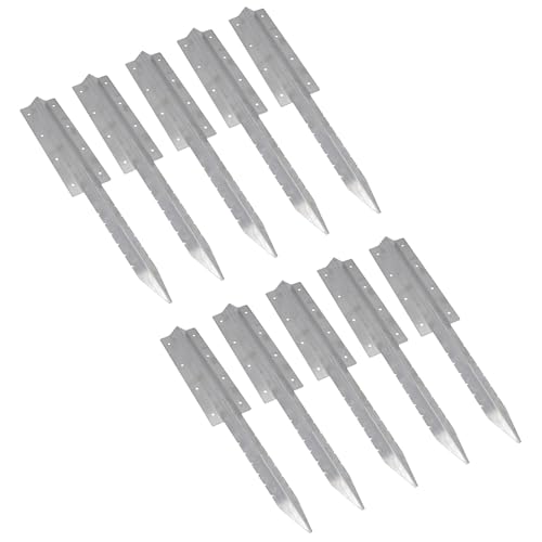Garden Double Sleeper Straight Support Spike Stake Stainless Steel 670mm 10pc