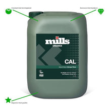 Mills - Organics Cal - Organic Calcium Fertiliser for Plants - Highly Absorbable Calcium for Larger, Fuller Flowers & Healthy Plant Growth - 20L