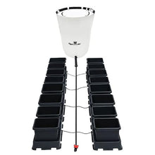 AutoPot 16 Pot easy2grow System (3.9 Gallon Plastic Pots) (*Includes AIRBASES and AIRDOMES) Dual-Pot Self-Watering, Gravity-Fed Systems (16Pot - 3.9 Gallon - 60 Gallon PRO FlexiTank) Indoor, Black