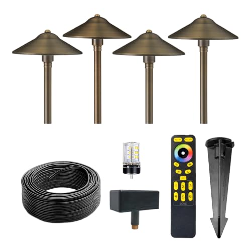 VOLT 12V Max Spread Color-Changing LED Path Light Expansion Kit (Bronze)