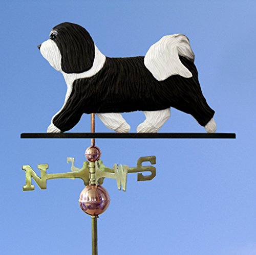 Havanese Hand Carved & Painted Weathervane Black/White, 32 Inch (+$155.00), No