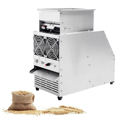 TsoLay Cereals Blown Shell Splitter, Electric Stainless Steel Grain Separator, Large Capacity 60-80 Kg/Hour, Adjustable Speed Fan, for Millet, Miscellaneous Grains, Melon Seeds