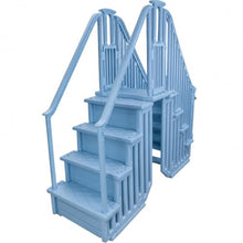 Aqua Select Anti-Slip Pool Steps Entrance System with Gate | Tranquil Blue | for Above Ground Swimming Pools | Safety Stairs Capacity Up to 400 lbs