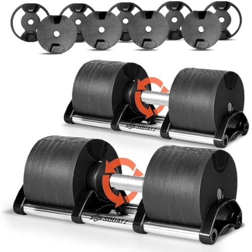 SQUATZ Adjustable Dumbbell Set Black