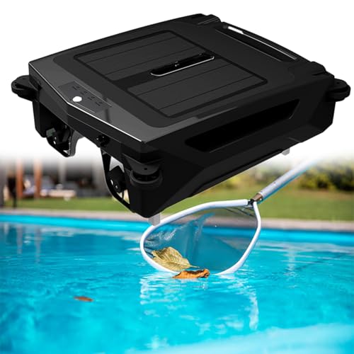 Solar & Electric Robotic Pool Skimmer Cleaner - Dual Charging, Automatic Recovery Technology, for Chlorine/Saltwater Pools (30H Runtime)