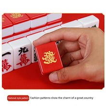 SHATONG Chinese Mahjong Travel Game Set with 144 Melamine Tiles and Portable Storage Case