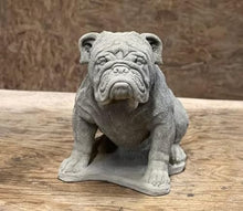 Concrete Massive Bulldog Figurine Real Size Bulldog Statue Solid Rock Pet Memorial