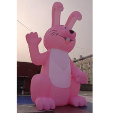 Pink Giant Inflatable Easter Bunny Rabbit with LED Lights, Outside Blow Up Rabbit Balloon,Outdoor Indoor Holiday Decoration for Easter Party,Garden,Yard Lawn DÉCor (Pink, 23Ft(7m) H)